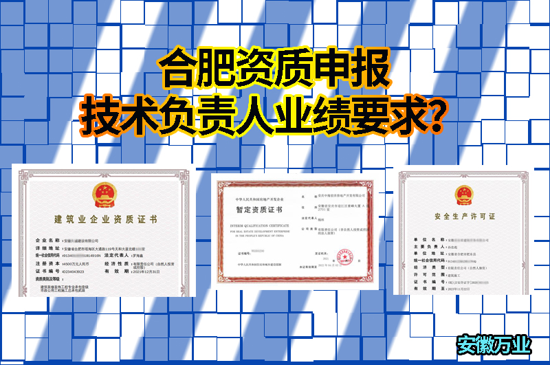 合肥資質(zhì)申報技術(shù)負(fù)責(zé)人業(yè)績要求？